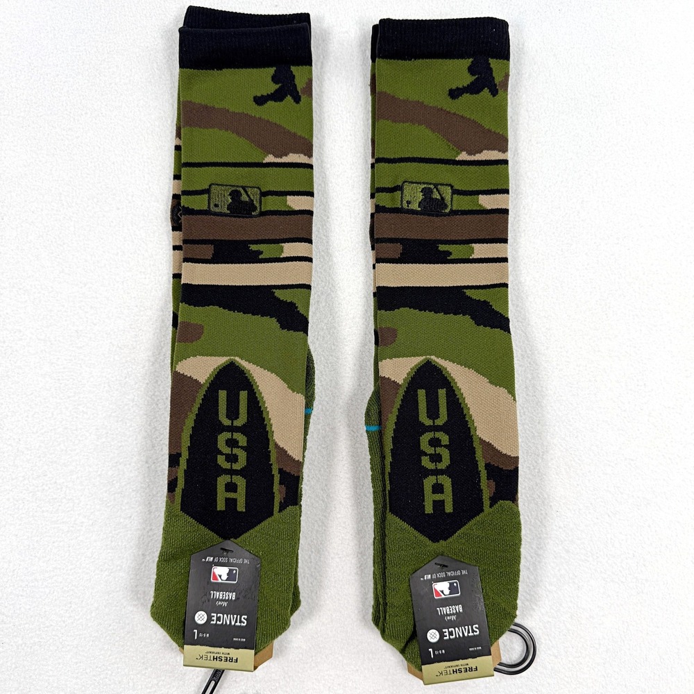 2 PACK - Stance MLB USA Camo Armed Forces Socks / Size L (9-13) - NEW